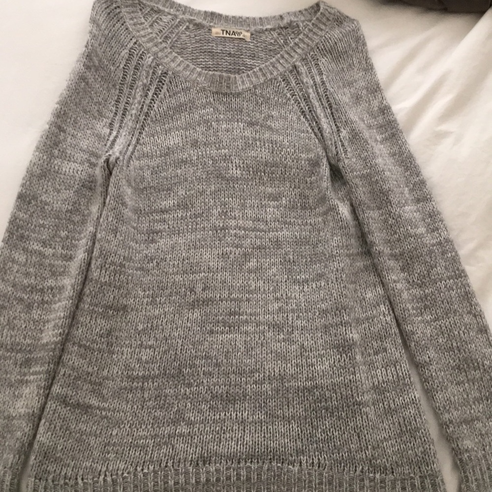 TNA (Aritzia) Grey Marled Sweater